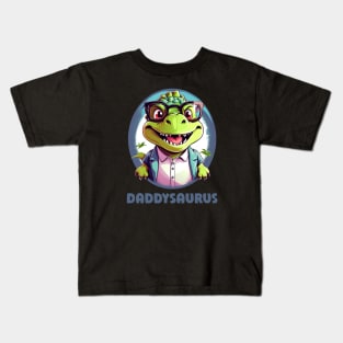 Daddysaurus Fathers Day Dinosaur Design Kids T-Shirt